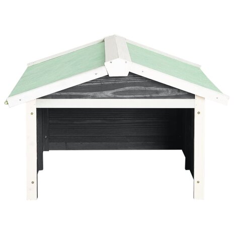 Overkapping voor grasmaaier 72x87x50 cm vurenhout grijs en wit