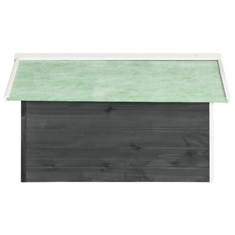 Overkapping voor grasmaaier 72x87x50 cm vurenhout grijs en wit