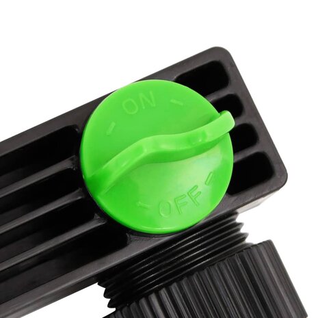 Kraanadapter 4-wegs 19,5x6x11 cm ABS & PP groen en zwart