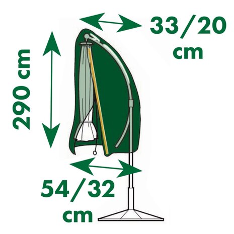 Beschermhoes voor zweefparasols 54/32x290 cm