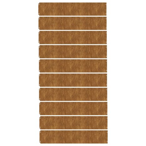 Gazonranden 10 stuks 20x103 cm flexibel cortenstaal