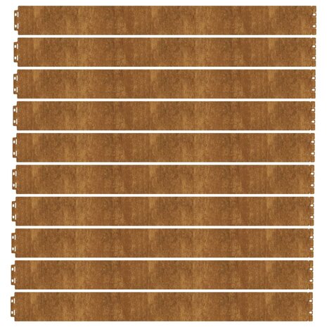 Gazonranden 10 stuks 10x103 cm flexibel cortenstaal