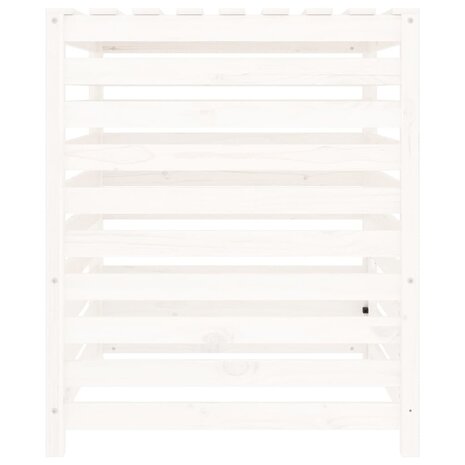 Compostbak 82,5x82,5x99,5 cm massief grenenhout wit