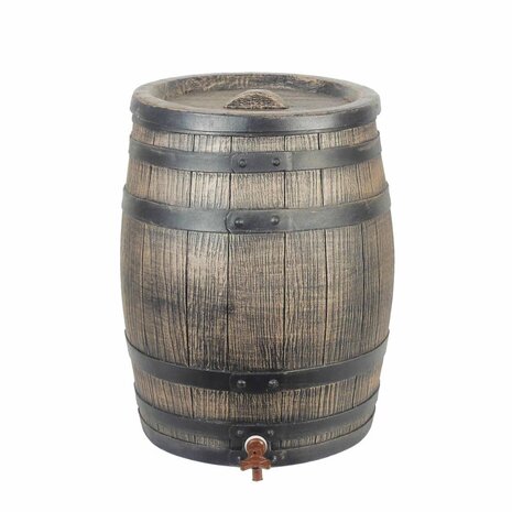 Regenton met hout-look 50 L 38x49,5 cm bruin