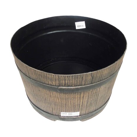 Standaard voor regenton met hout-look 45x28,5 cm bruin
