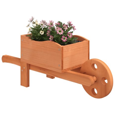 Plantenbakken kruiwagen 2 st 47x15x19 cm massief vurenhout