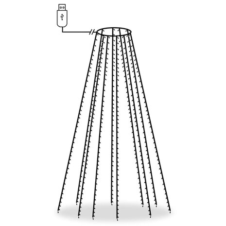 Kerstboomverlichting met 400 LED's net 400 cm