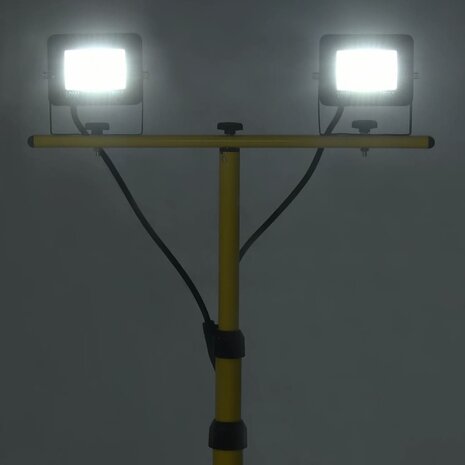 Spotlight met statief LED 2x10 W koudwit