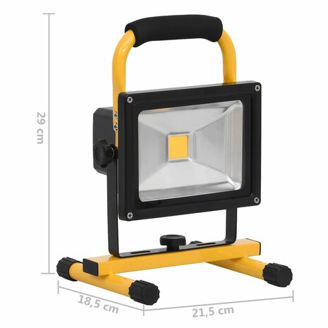 Spotlight met handvat oplaadbaar LED 30 W warmwit