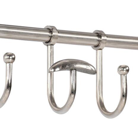 Bagagerek met kleerhangers wandmontage aluminium