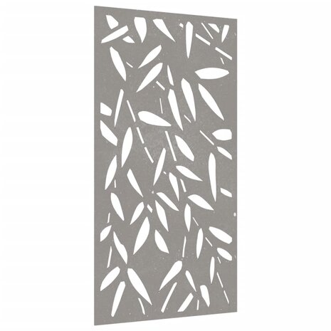 Wanddecoratie tuin bamboebladontwerp 105x55 cm cortenstaal