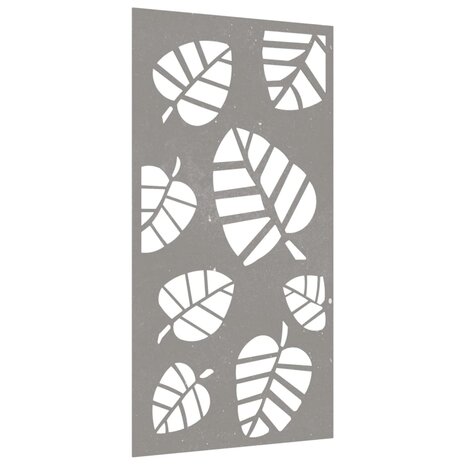 Wanddecoratie tuin bladontwerp 105x55 cm cortenstaal