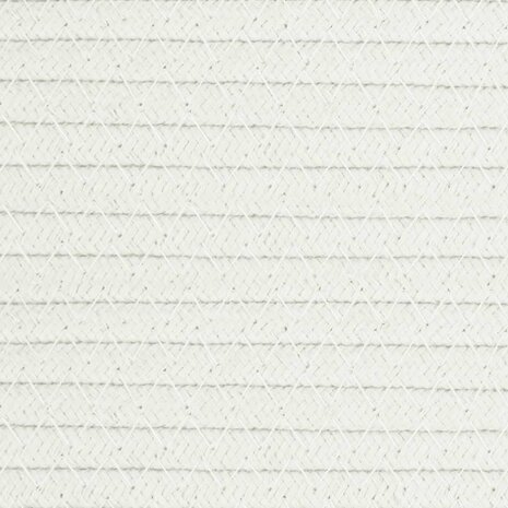 Opbergmand Ø 43x38 cm katoen beige en wit