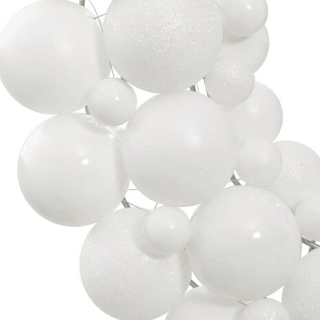 Kerstkrans 45 cm polystyreen wit