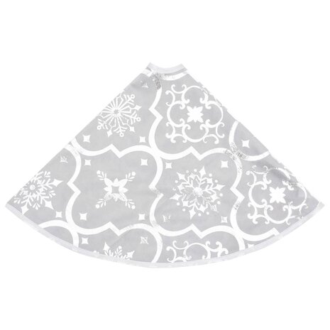 Kerstboomrok luxe met sok 122 cm stof wit