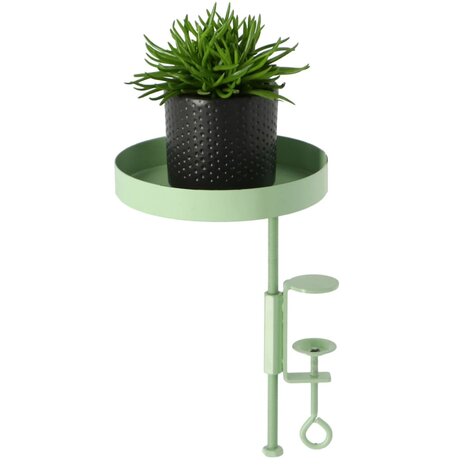 Plantenblad met klem rond S groen