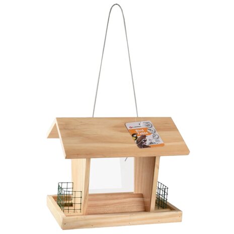 Vogelvoederhuisje met silo Mado hangend naturel