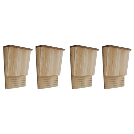 Vleermuizenkasten 4 st 22x12x34 cm hout
