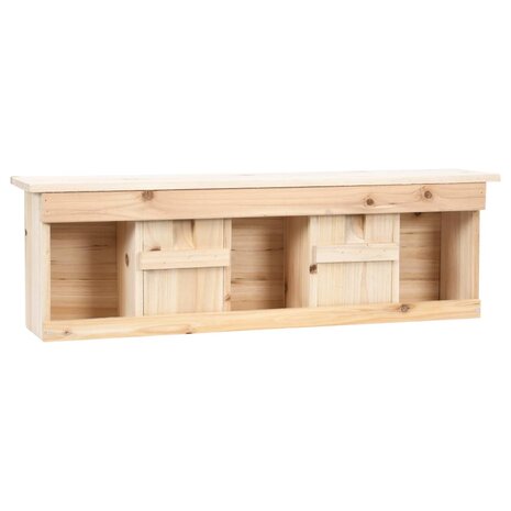 Mussenhuis met 5 kamers 68x15x21 cm vurenhout
