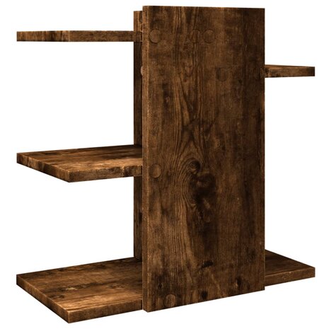 Bureau organiser 42x21,5x42 cm bewerkt hout gerookt eikenkleur
