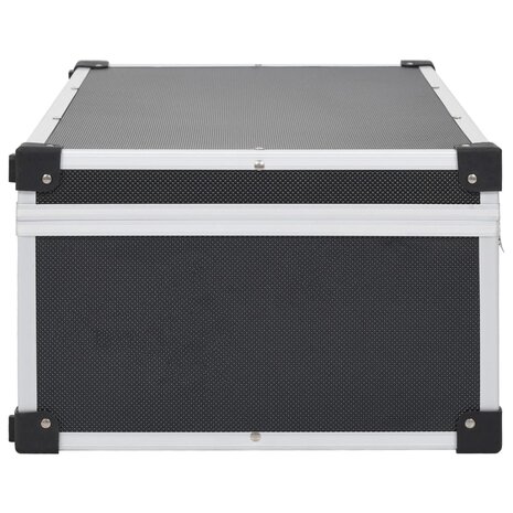 Cd-koffer voor 80 cd's aluminium ABS zwart