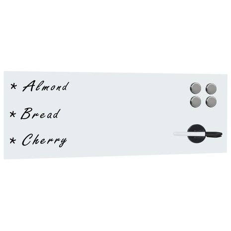 Whiteboard voor aan de wand magnetisch 60x20 cm glas