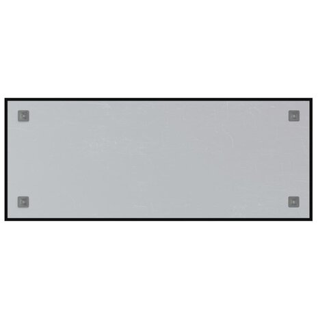Magneetbord voor aan de wand 100x40 cm gehard glas zwart
