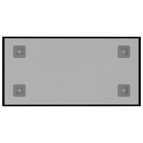 Magneetbord voor aan de wand 40x20 cm gehard glas zwart