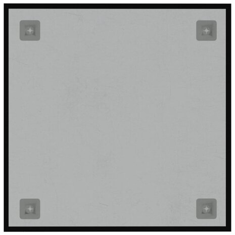 Magneetbord wandgemonteerd 40x40 cm gehard glas zwart