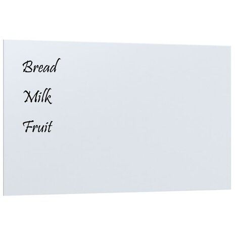 Magneetbord wandgemonteerd 100x60 cm gehard glas wit