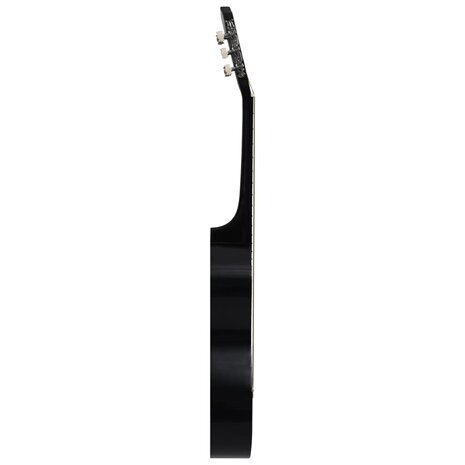 Gitaar cutaway met 6 snaren western klassiek 38&quot; zwart