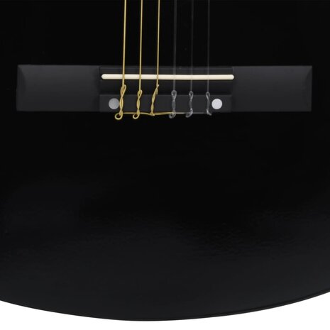 Gitaar cutaway met 6 snaren western klassiek 38&quot; zwart