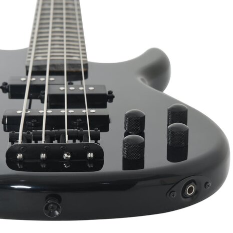 Basgitaar voor beginners elektrisch met tas 4/4 46&quot; zwart