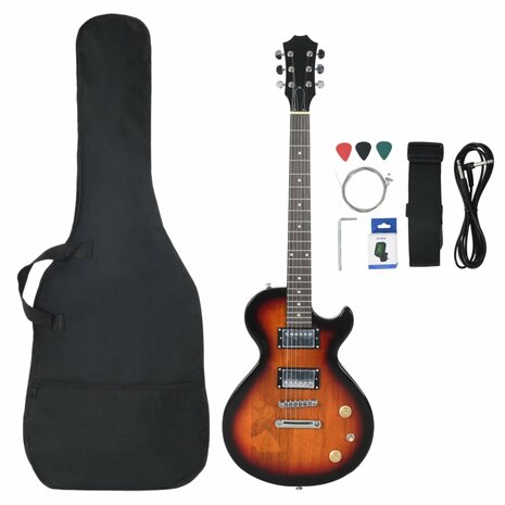 Gitaar voor beginners elektrisch met tas 4/4 39&quot; zwart