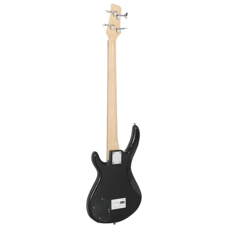 Basgitaar voor beginners elektrisch met tas 4/4 46&quot; blauw zwart