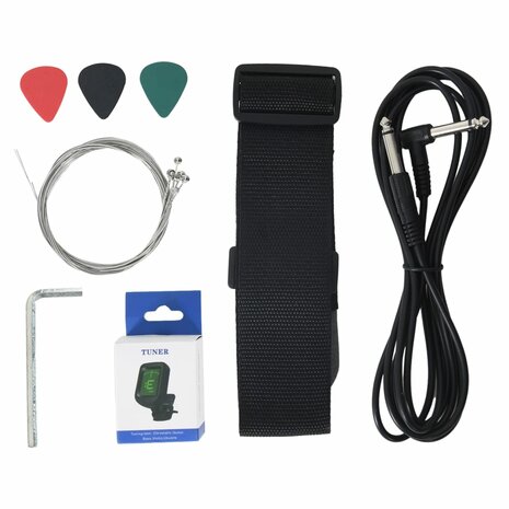 Gitaar voor beginners elektrisch met tas 4/4 39&quot; zwart