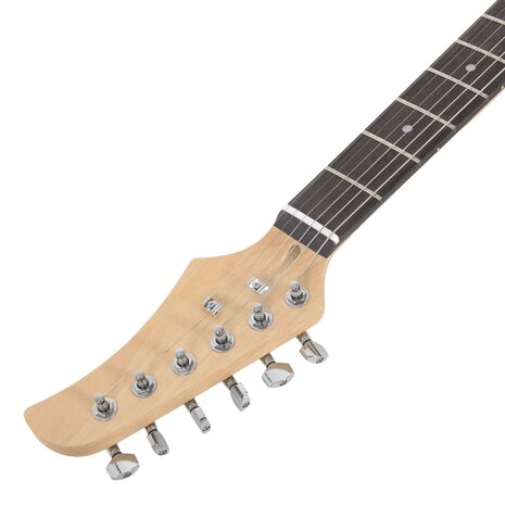Gitaar voor beginners elektrisch met tas 4/4 39&quot; bruin en wit