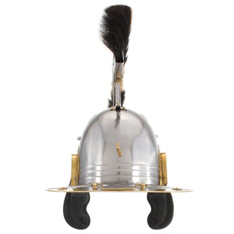 Soldatenhelm Romeins replica LARP staal zilverkleurig