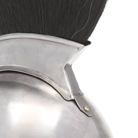Soldatenhelm Grieks replica LARP staal zilverkleurig