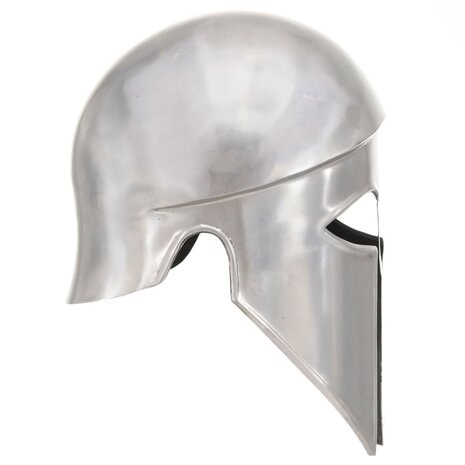 Soldatenhelm Grieks replica LARP staal zilverkleurig