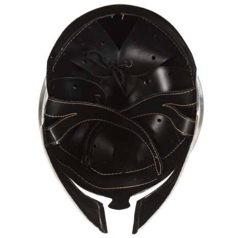 Soldatenhelm Grieks replica LARP staal zilverkleurig