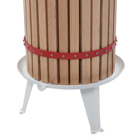 Fruit- en wijnpers met stoffen zak 30 L eikenhout