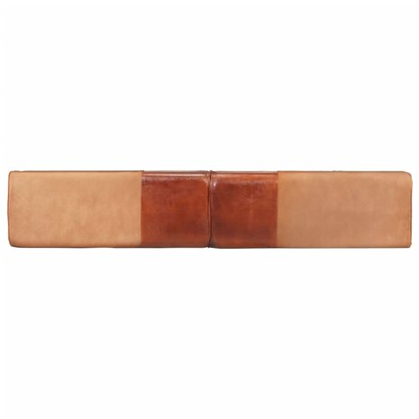 Gymbok 160 cm echt leer en canvas bruin