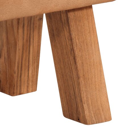 Gymbok 160 cm echt leer en canvas bruin