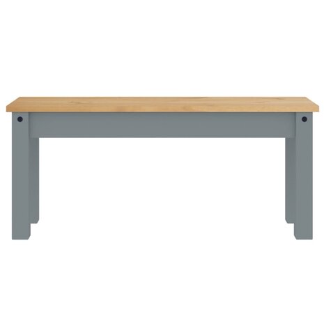 Eetkamerbank Panama 105x30x45 cm massief grenenhout grijs