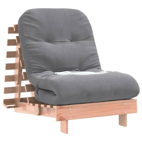 Futon slaapbank met matras 70x206x11 cm massief douglashout