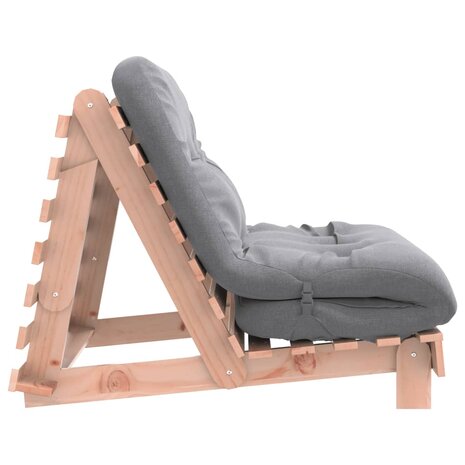 Futon slaapbank met matras 100x206x11 cm massief douglashout