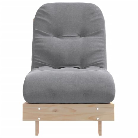 Futon slaapbank met matras 60x206x11 cm massief grenenhout