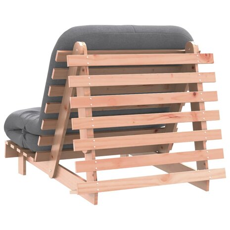 Futon slaapbank met matras 90x206x11 cm massief douglashout