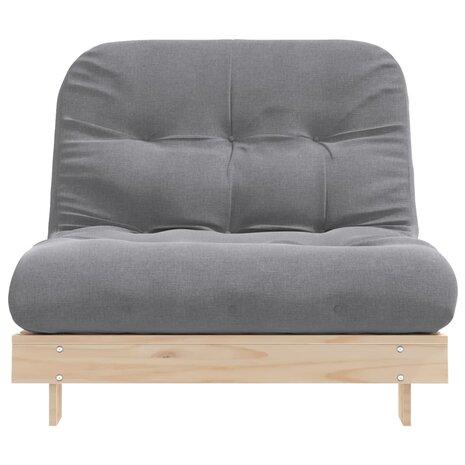 Futon slaapbank met matras 100x206x11 cm massief grenenhout